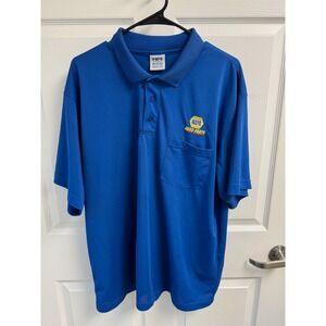 HPI Direct NAPA Auto Parts Blue Polo Shirt Mens Short Sleeve Pocket Workwear 2XL